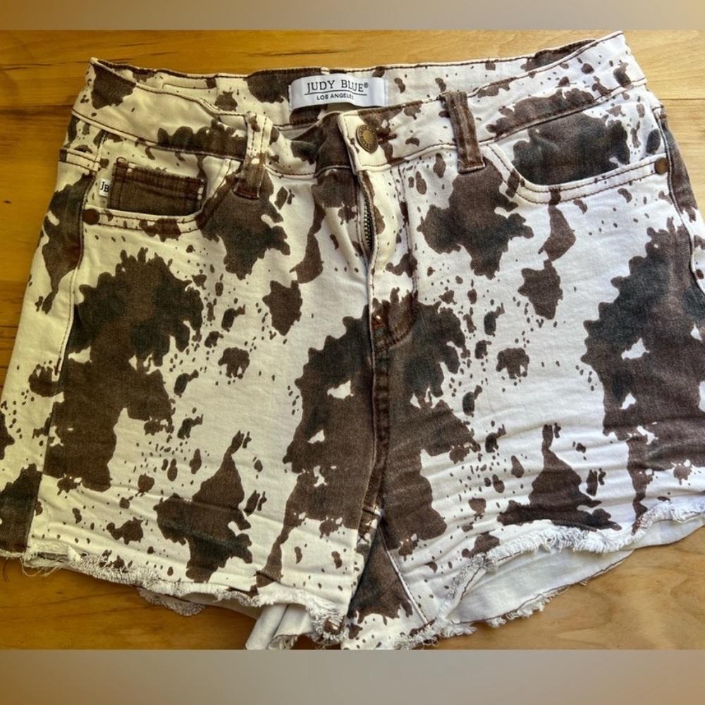 Judy Blue Cow Print Shorts